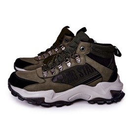 Zapatos Trekking Hombre Big Star II174202 Khaki negro verde 7