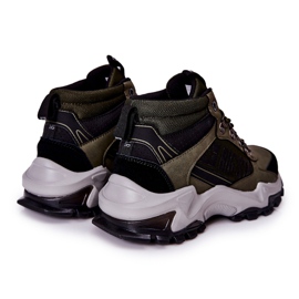 Zapatos Trekking Hombre Big Star II174202 Khaki negro verde 3