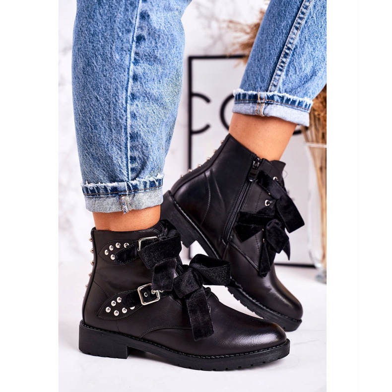 SEA Botas Calientes De Mujer Con Cierre Y Cinta Negra Especial negro 4