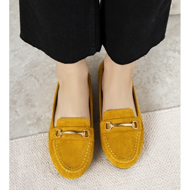 Mocasines mostaza con lazo Asselin amarillo 1