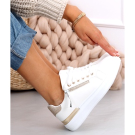 Zapatos deportivos Idda Gold para mujer blanco 4