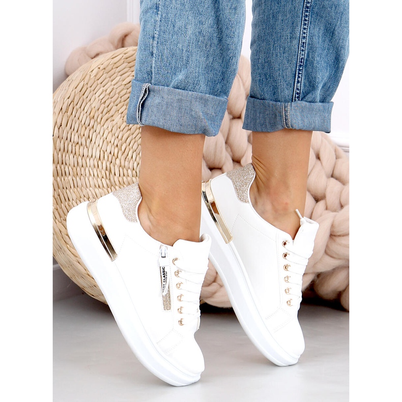 Zapatos deportivos Idda Gold para mujer blanco 1 Zapatos deportivos Idda Gold para mujer blanco 1