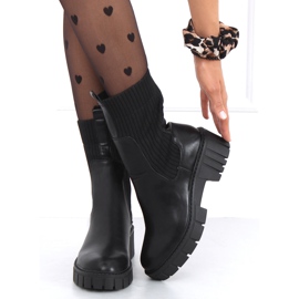 Botines chelsea calcetín superior Anne Black negro 1