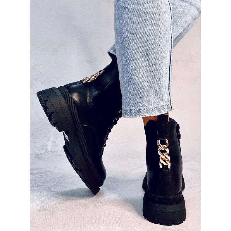 Botas de cordones con cadena Clumsy Black negro 1