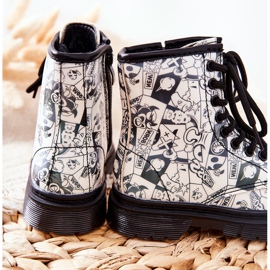 FR1 Botas calientes Dexie blancas y negras para niños con cremallera blanco negro 2 FR1 Botas calientes Dexie blancas y negras para niños con cremallera blanco negro 2