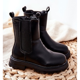 FR1 Botas de abrigo negras para niños Alanya negro 5
