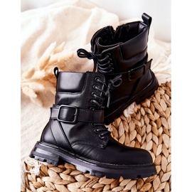 FR1 Botas Infantiles Dollay Negra Con Hebilla negro 5