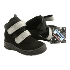 Botas Negras Impermeables con Velcro Mazurek 1360 negro gris 5 Botas Negras Impermeables con Velcro Mazurek 1360 negro gris 5