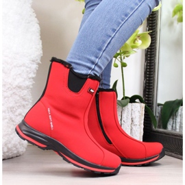 Botas de nieve impermeables con aislamiento rojo Dk W DK1C 1 Botas de nieve impermeables con aislamiento rojo Dk W DK1C 1