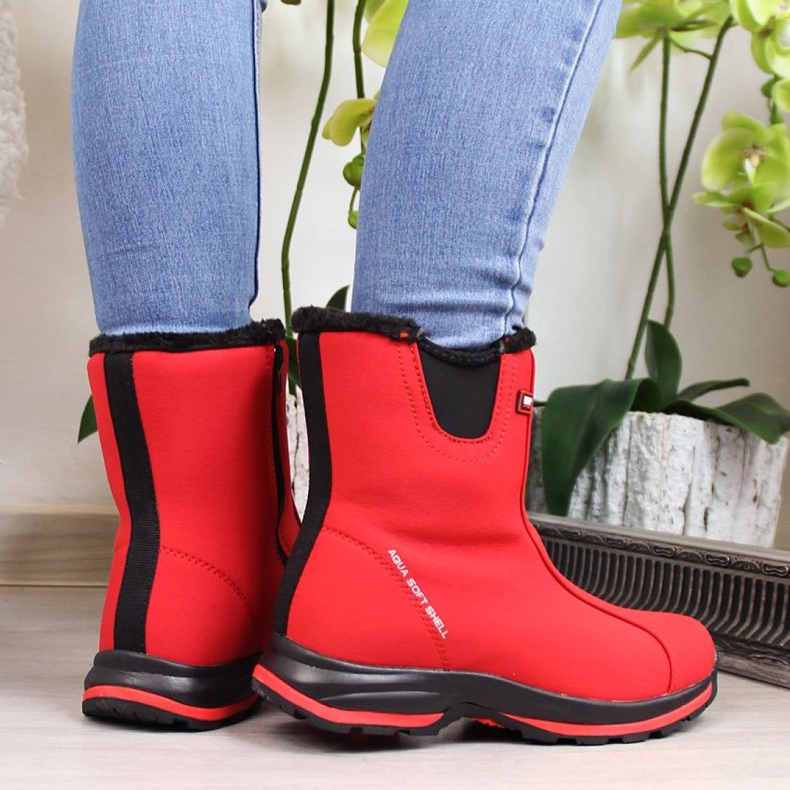 Botas de nieve impermeables con aislamiento rojo Dk W DK1C 2 Botas de nieve impermeables con aislamiento rojo Dk W DK1C 2