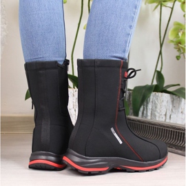 Botas de nieve impermeables atadas Dk W DK15D negro 2
