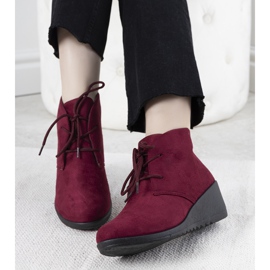 Botas granate en la cuña Jessamine rojo 1