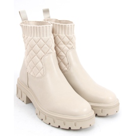 Botas con parte superior acolchada Elin Beige 3