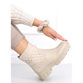 Botas con parte superior acolchada Elin Beige 4