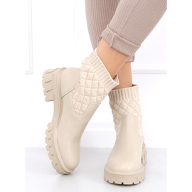 Botas con parte superior acolchada Elin Beige 5
