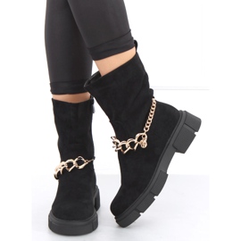 Botines planos con cadena Solve Black negro 2 Botines planos con cadena Solve Black negro 2