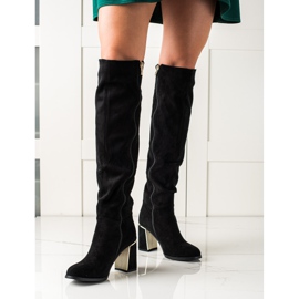 Goodin Botas de gamuza con estilo negro 3