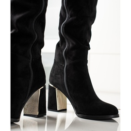 Goodin Botas de gamuza con estilo negro 4