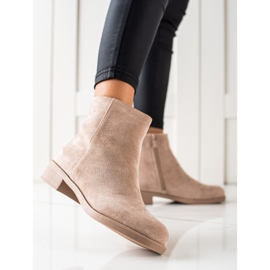 Mannika Botas de gamuza clásicas beige 1