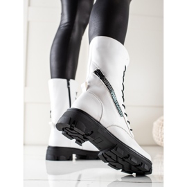 Botas con cremallera decorativa de Sergio Leone blanco 1 Botas con cremallera decorativa de Sergio Leone blanco 1