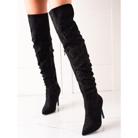 TRENDI Botas de tacón sexy negro 1