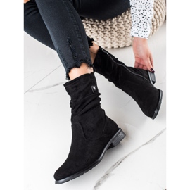 W. Potocki Botines de ante alto Potocki negro 3
