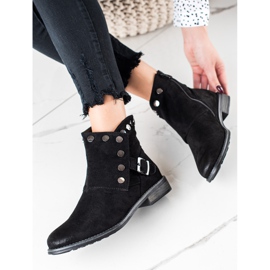 W. Potocki Botines de ante con adornos de Potocki negro 1 W. Potocki Botines de ante con adornos de Potocki negro 1