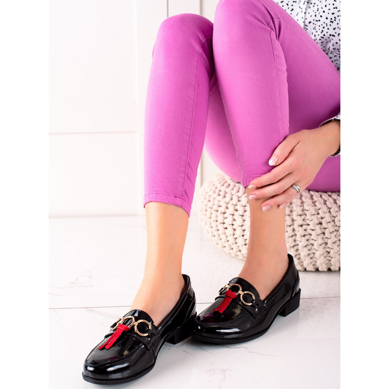 Filippo Zapatos de cuero lacado negro 1