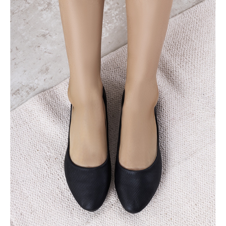 Bailarinas de ante ecológico negras de Silma negro 1