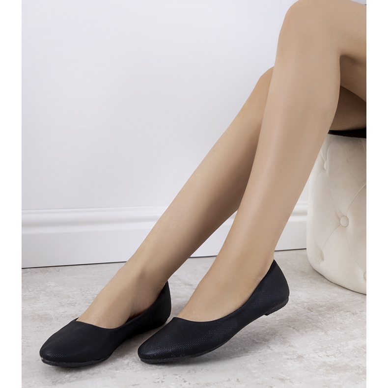 Bailarinas de ante ecológico negras de Silma negro 2