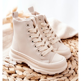 FR1 Zapatillas Cálidas Infantiles Piel Beige Claro Bomi 7