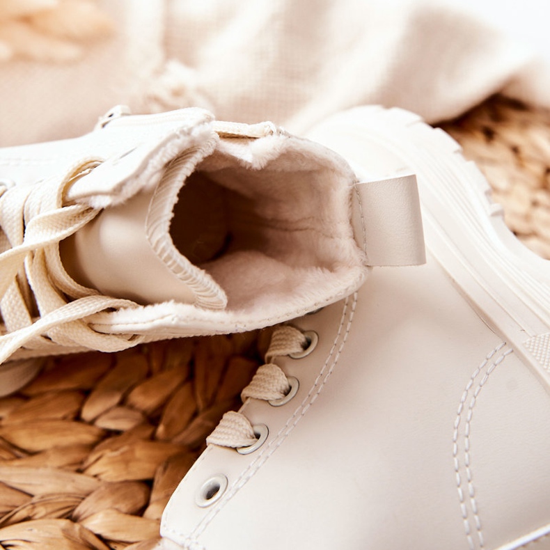 FR1 Zapatillas Cálidas Infantiles Piel Beige Claro Bomi 1