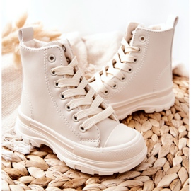 FR1 Zapatillas Cálidas Infantiles Piel Beige Claro Bomi 6