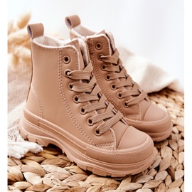 FR1 Zapatillas Cálidas Infantiles Piel Beige Bomi 7