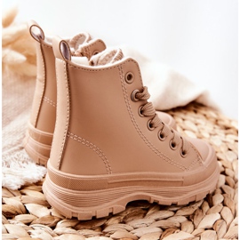 FR1 Zapatillas Cálidas Infantiles Piel Beige Bomi 2