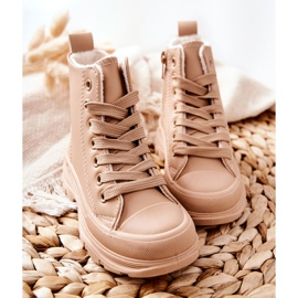 FR1 Zapatillas Cálidas Infantiles Piel Beige Bomi 3