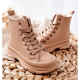 FR1 Zapatillas Cálidas Infantiles Piel Beige Bomi 5