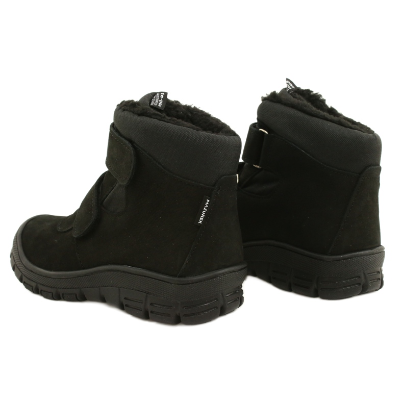 Botas Negras Impermeables con Velcro Mazurek 1360 negro 4
