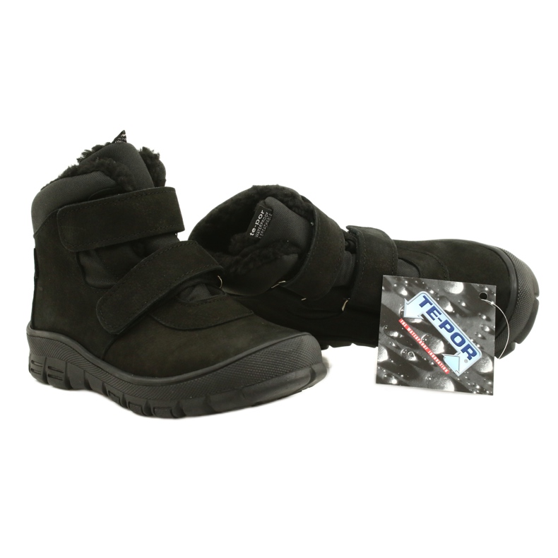 Botas Negras Impermeables con Velcro Mazurek 1360 negro 5