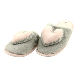 Evento Zapatillas de piel para mujeres 21pa36-4378 gris-rosa rosado 3