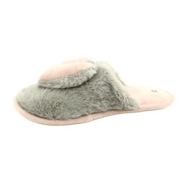 Evento Zapatillas de piel para mujeres 21pa36-4378 gris-rosa rosado 2