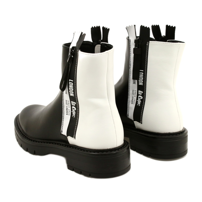 Botas en blanco y negro de las mujeres Lee Cooper LCJ-21-47-0650LA 4