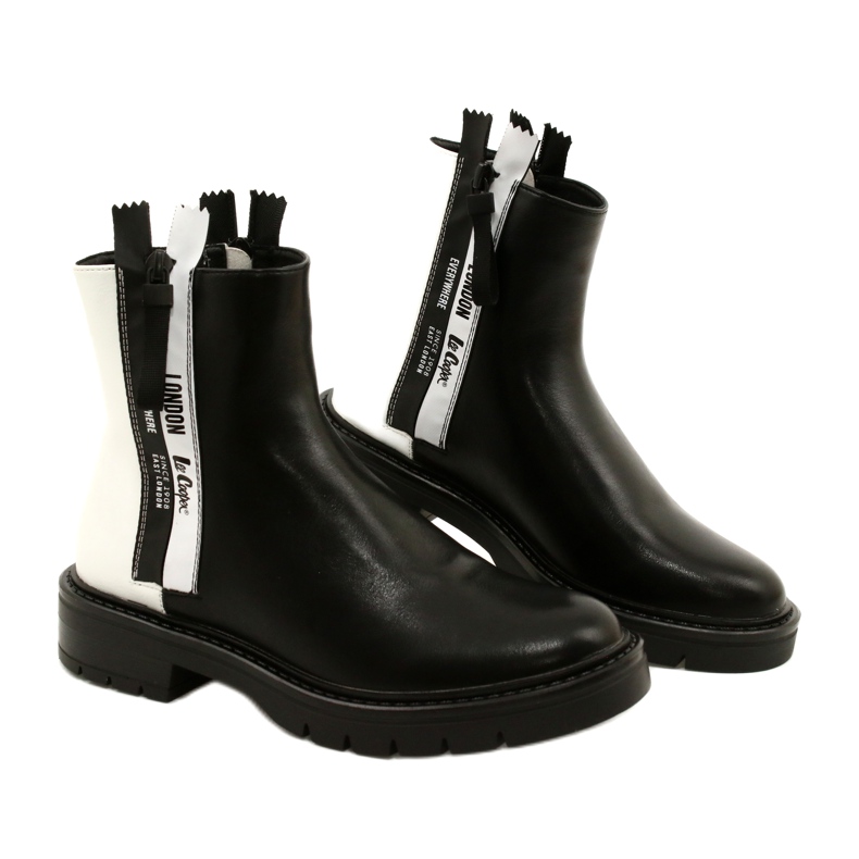 Botas en blanco y negro de las mujeres Lee Cooper LCJ-21-47-0650LA 5