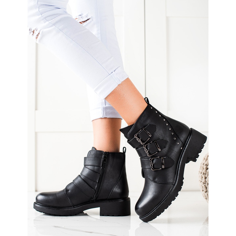 Anesia Paris Trabajadores con hebillas negro 1