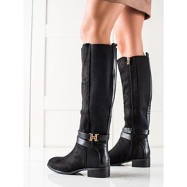 Yes Mile Botas altas con estilo negro 1 Yes Mile Botas altas con estilo negro 1