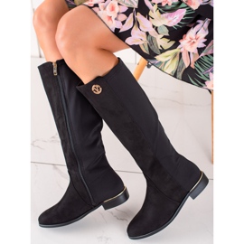 Yes Mile Botas negras con estilo negro 4