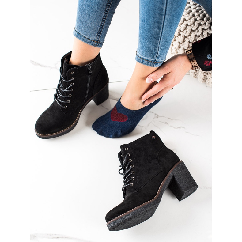 TRENDI Botines con cordones negro 2 TRENDI Botines con cordones negro 2