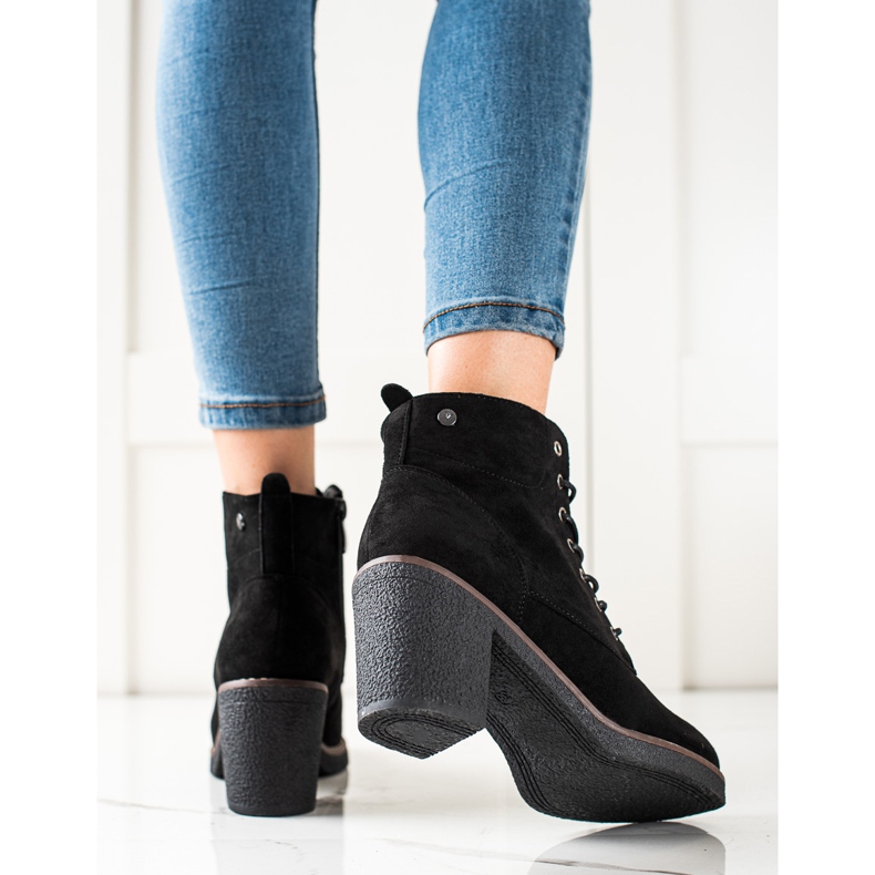 TRENDI Botines con cordones negro 1 TRENDI Botines con cordones negro 1