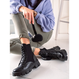 Best Shoes Trabajadores con un bolsillo de gamuza negro 1