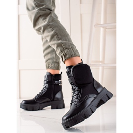 Best Shoes Trabajadores con un bolsillo de gamuza negro 2